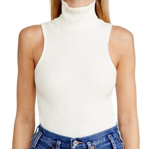 CITIZENS OF HUMANITY Debi Ribbed Bodysuit in Cloud Dancer